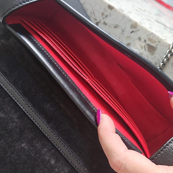 Christian Louboutin Black Crossbody/Shoulder Bag with Silver Chain Strap - Picture 10 of 16